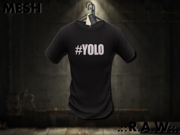 .::R.A.W::. Mesh Mens TShirt (#YOLO) Black 