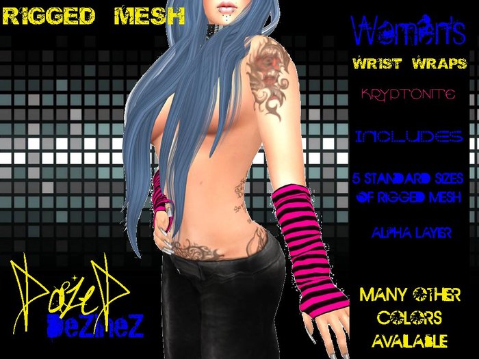 DaZeD DeZineZ Wrist Wrap Mesh Kryptonite