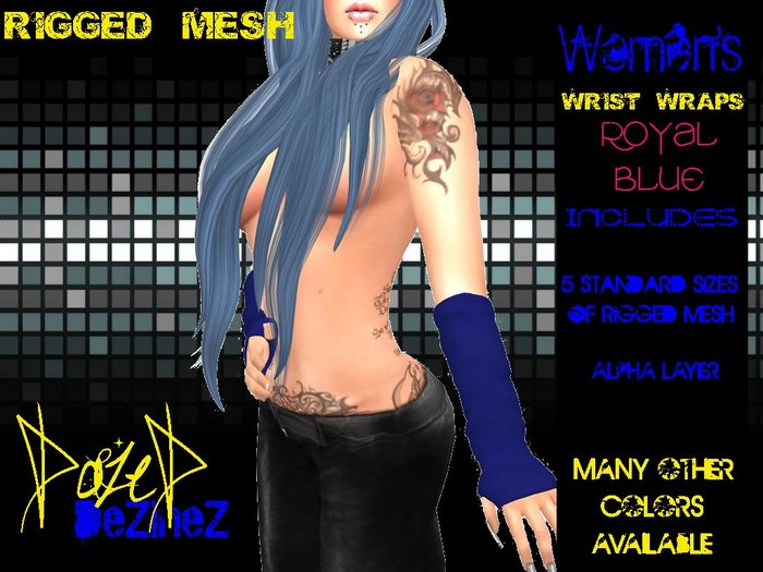 DaZeD DeZineZ Wrist Wrap Mesh Royal Blue