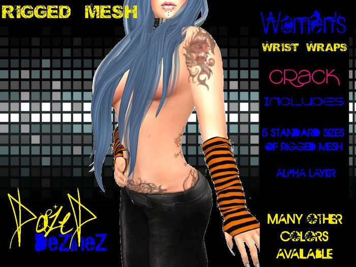 DaZeD DeZineZ Wrist Wrap Mesh Crack