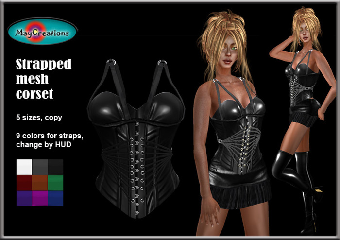 MayCreations strapped corset black