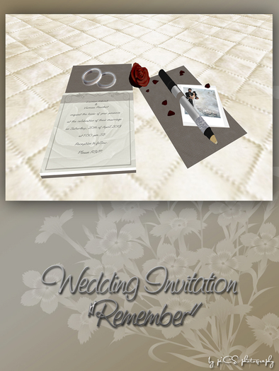 Wedding Invitation "Remember" by piCS photography
