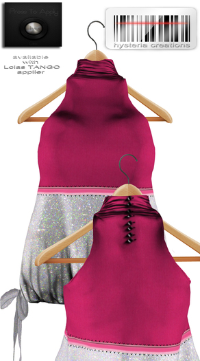 *HC* Glitter white and pink top