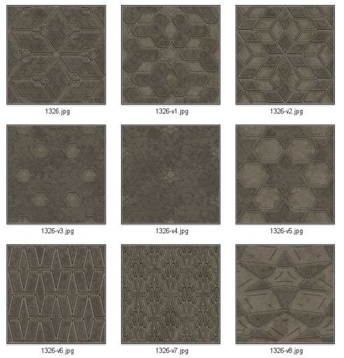 9 Seamless Stone Hexagon Tiles