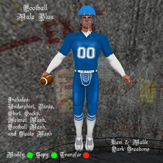 Football Male Blue