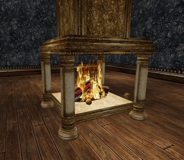 ~H&H~ Baroque Center Floor Fireplace