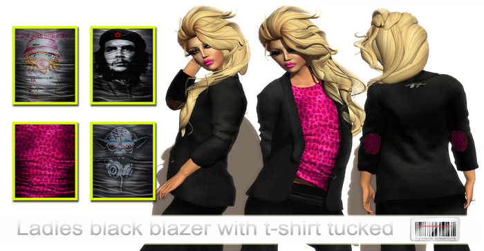 *HC* Ladies Blazer  with T-shirt_tucked DEMO