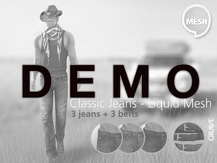DEMO Jeans+Belt LQMesh/ ClassicCut - REDGRAVE