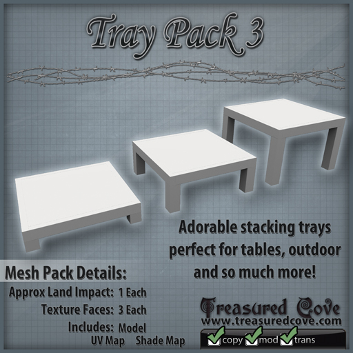 -TC- Tray Pack 3 Mesh