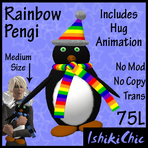 >IC< BlueScarf Pengi - med huggable
