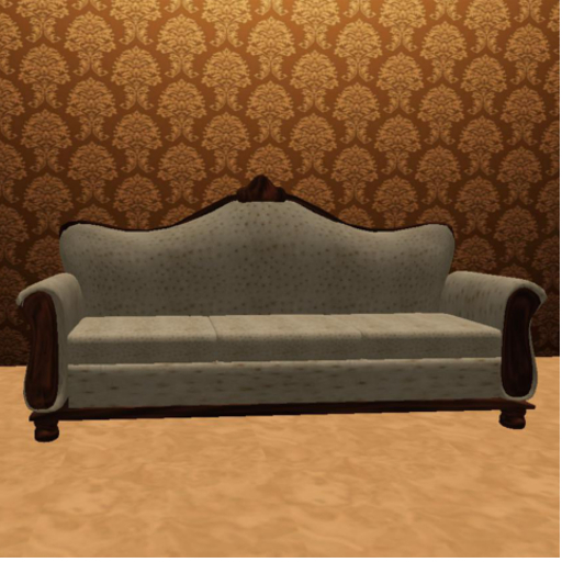 Victorian Leather Sofa - Cream