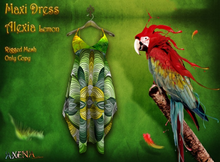 [A] Maxi Dress {Mesh} Alexia Lemon 