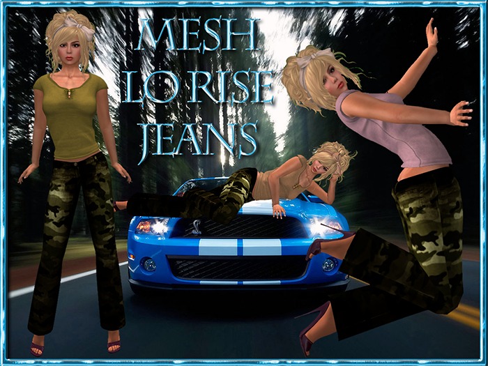Mesh Jeans Blue
