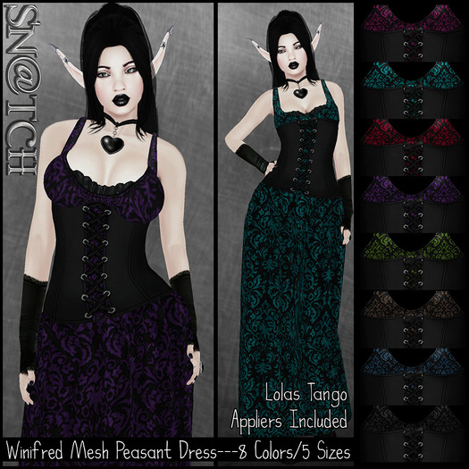 :::Sn@tch Mesh Lydia Corset Dress-All Colors (XLarge):::