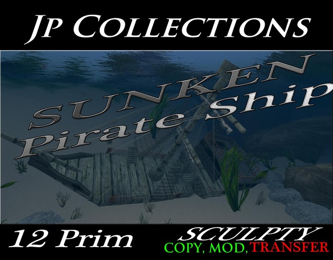 12 Prim Sunken Pirate SHIP