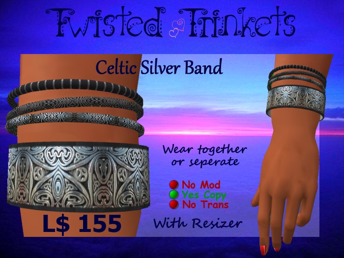 Celtic Silver Bangle