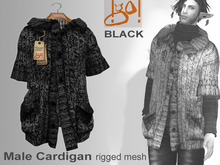 !gO! Male Cardigan -Black-