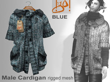 !gO! Male Cardigan -Blue-