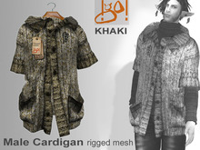 !gO! Male Cardigan -Khaki-
