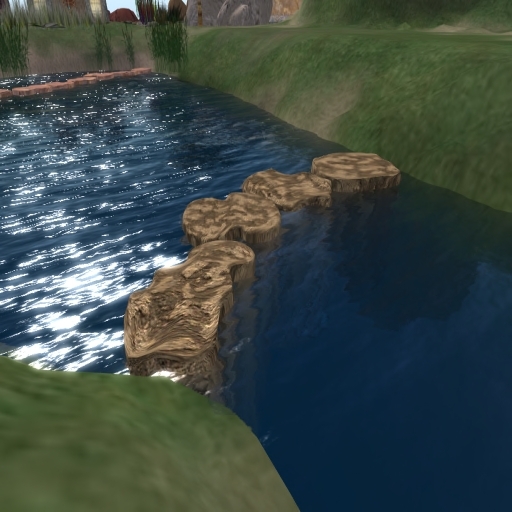 4 Flat Sculpt Stepping Stones/Rocks - - Light