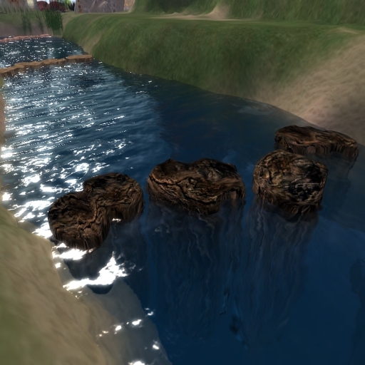 4 Flat Sculpt Stepping Stones/Rocks - Dark