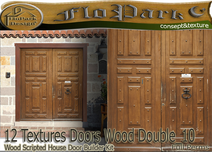 FloPark Doors Wood Double_10 Mega PACK