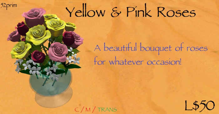 Yellow and Pink Roses by Sami