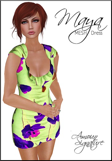 Amour Signature - Maya MESH Spring Dress - E.