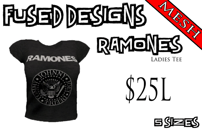FUSED Designs Ladies Mesh Ramones Logo Tee