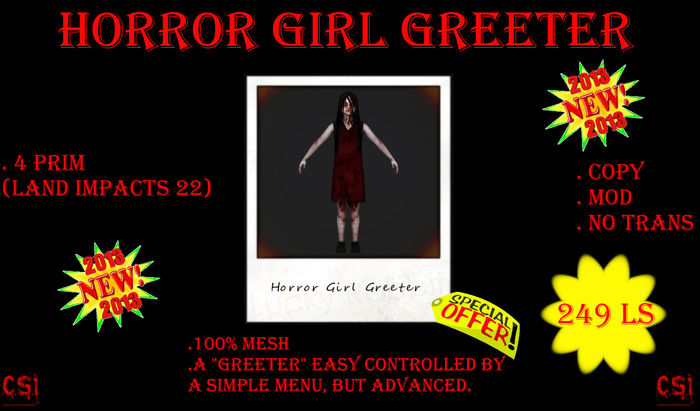 Horror Girl Greeter (box)