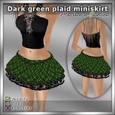 MF Bottom014h (Dark green plaid miniskirt)