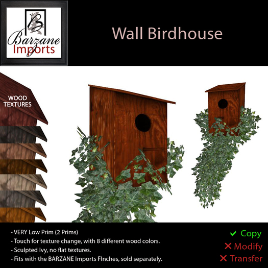 BARZANE Imports - Wall Birdhouse