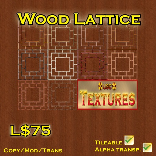 USC Textures - Wood Lattice 