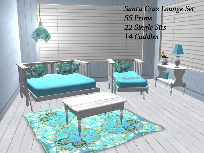 Santa Cruz Lounge Set (Ocean Blue)