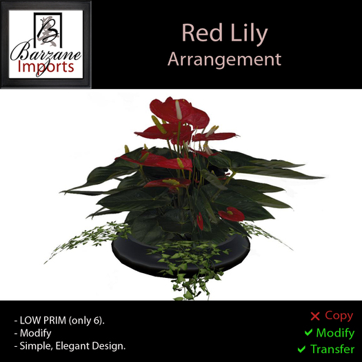 BARZANE Imports - White Lily Pot Arrangement Boxed