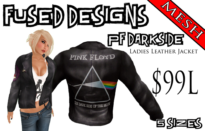FUSED Designs Ladies Mesh Dark Side Leather Jacket