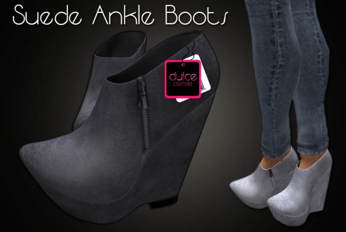 [D.Co.] Suede Ankle Boots - Grey