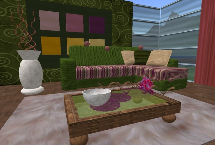 Living room green italian design