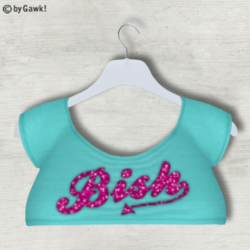 Gawk! Cyan Mini Shirt "Bish"