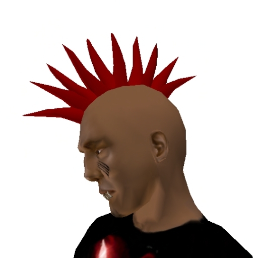 RED MOHAWK HAIR