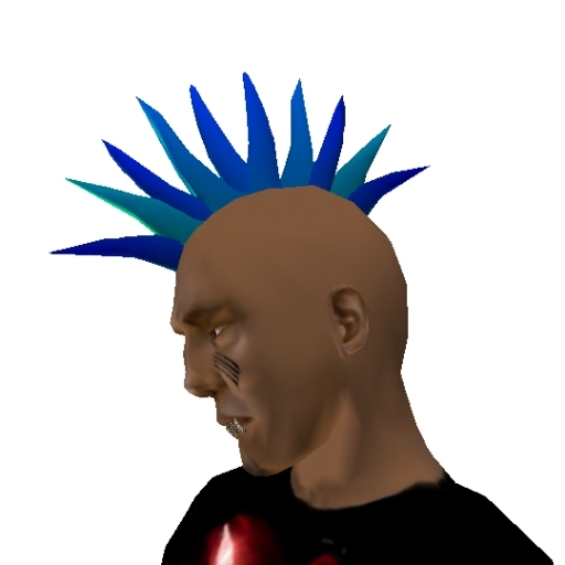 BLUE MOHAWK HAIR