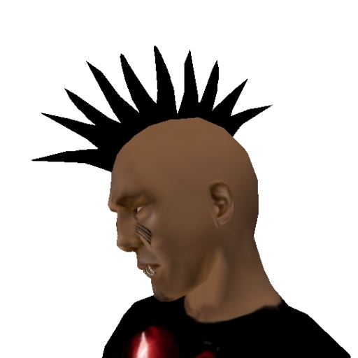 BLACK MOHAWK HAIR