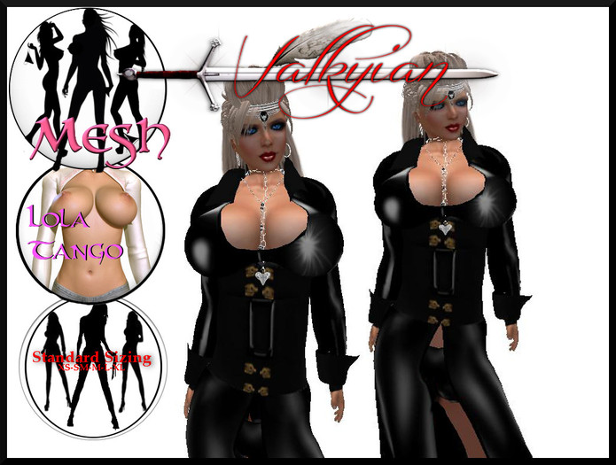 ~Valkyrian~ Mistress~2 Coat and ShortsBlk on black (box)