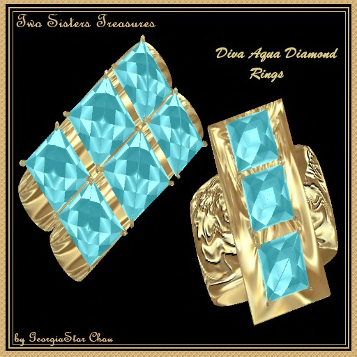 TST Diva Diamond Aqua Rings