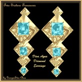 TST Diva Diamond Aqua Earrings