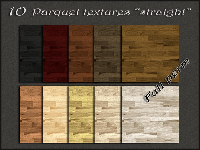 Pack 10 parquet textures "straight"