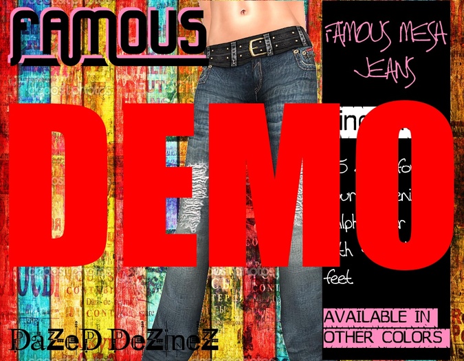 DaZeD DeZineZ Famous Mesh Jeans Demo