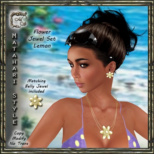 Matahari Summer Flower Jewel Set Lemon