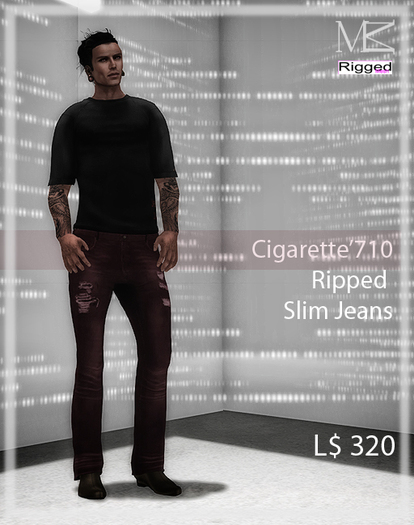 Miamai_Cigarette'710 Jeans_Denim Ripped DEMO*