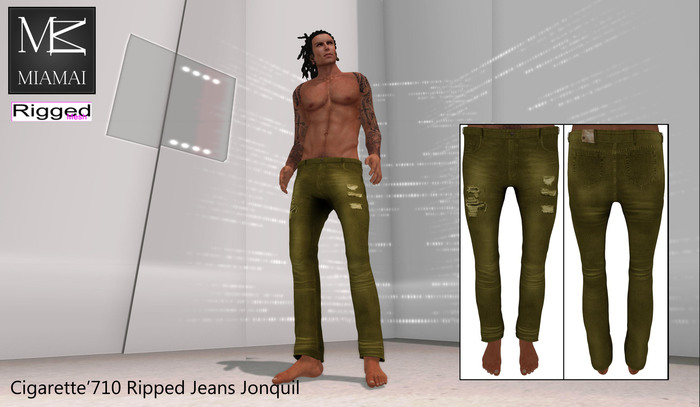 Miamai_Cigarette'710 Jeans_Jonquil Ripped